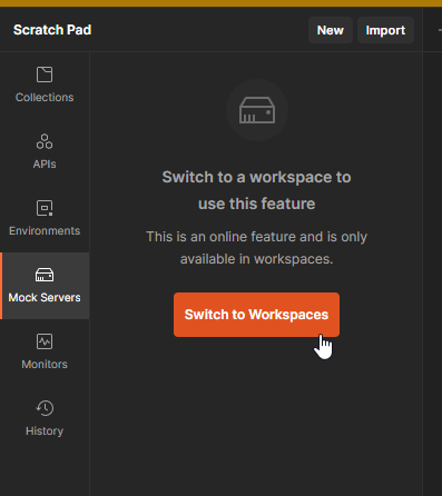 Postman mock server
